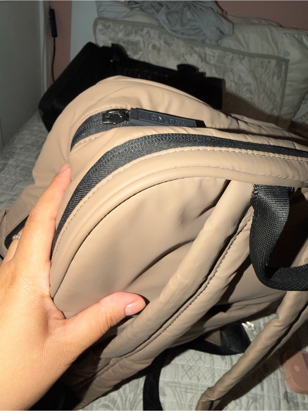 Calpak Backpack in Light Taupe - Picture 6 of 9